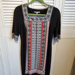 Black multi color dress